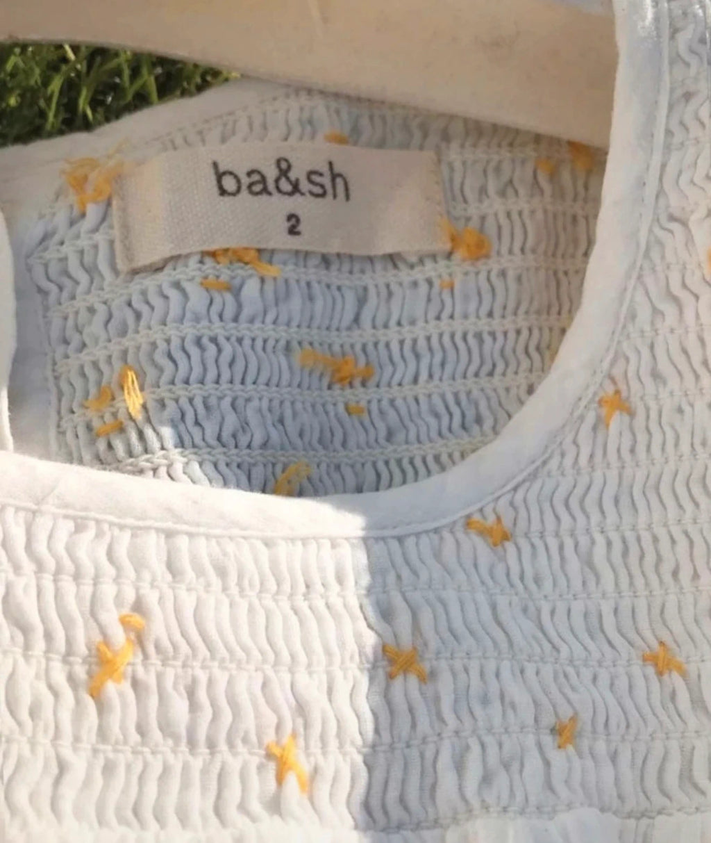 Ba&sh cotton embroidered top blouse - view 6