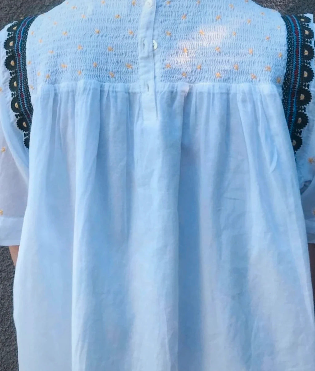 Ba&sh cotton embroidered top blouse - view 4