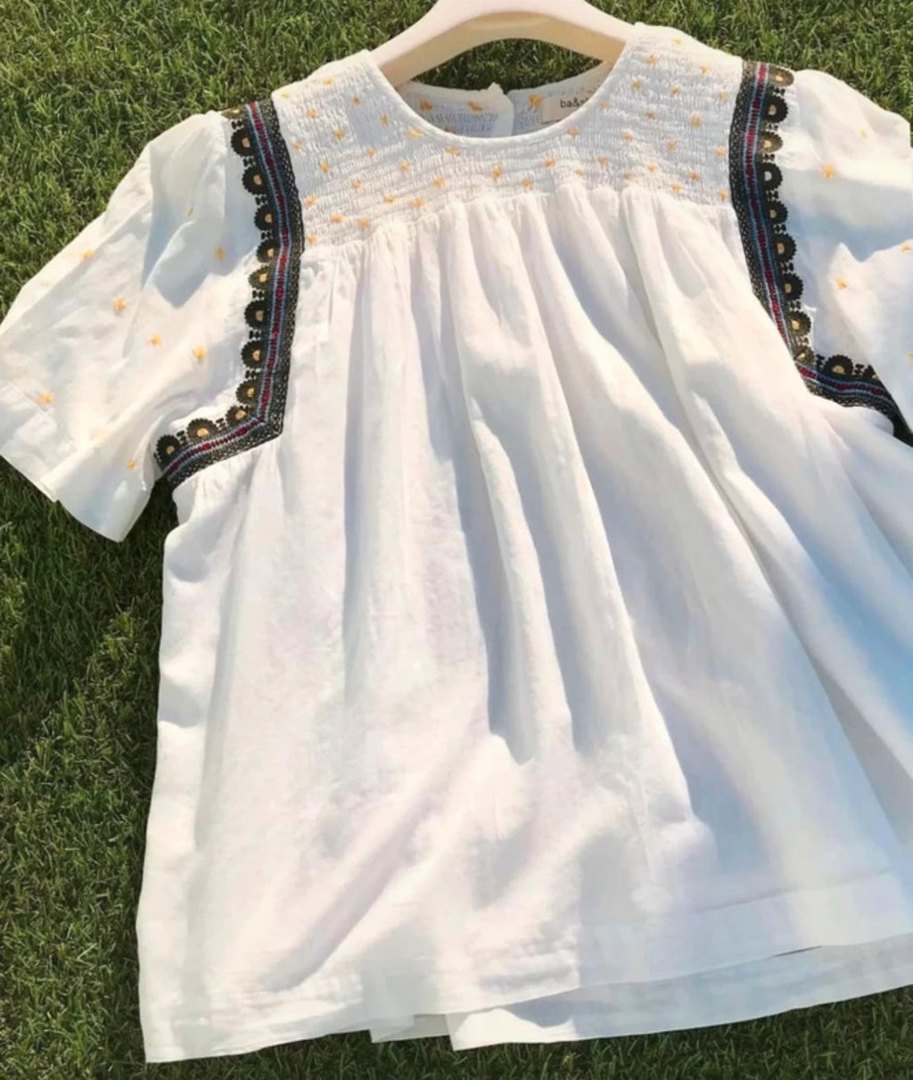 Ba&sh cotton embroidered top blouse