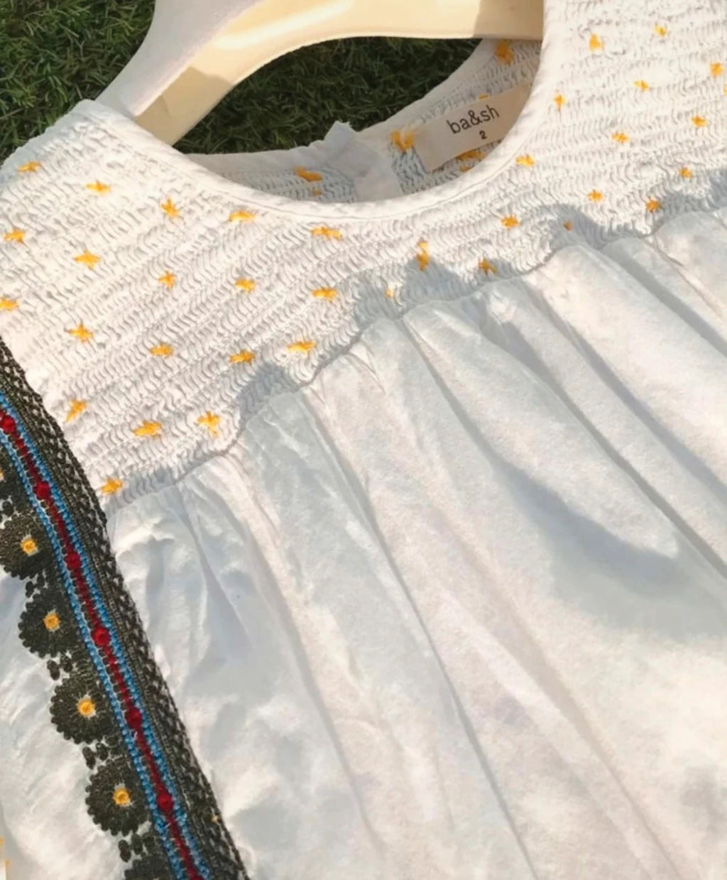 Ba&sh cotton embroidered top blouse - view 2