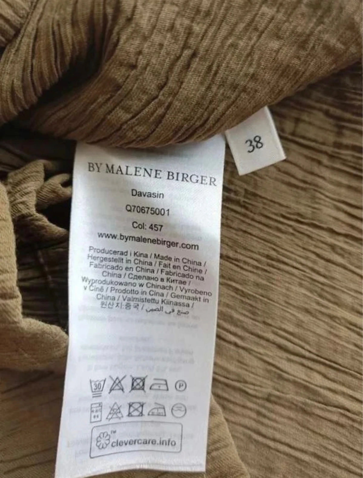 By Malene Birger khaki viscose shirt blouse - view 5