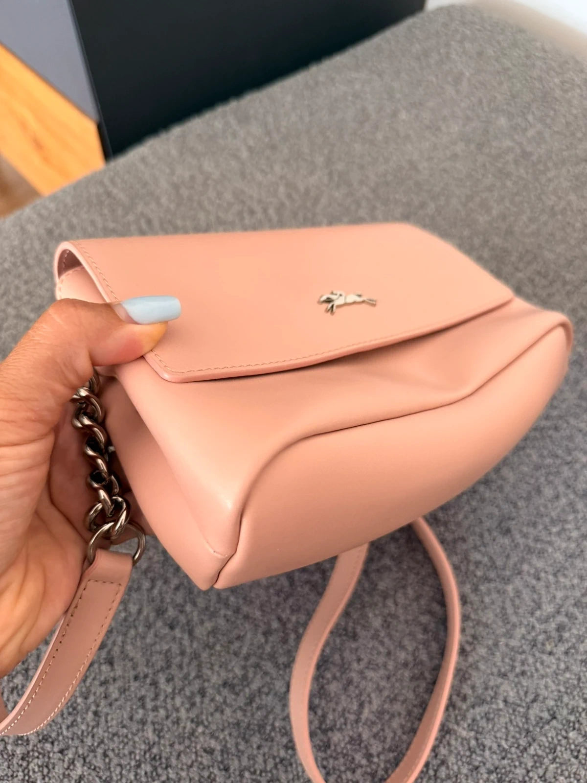 Longchamp new pink leather crossbody bag - view 9