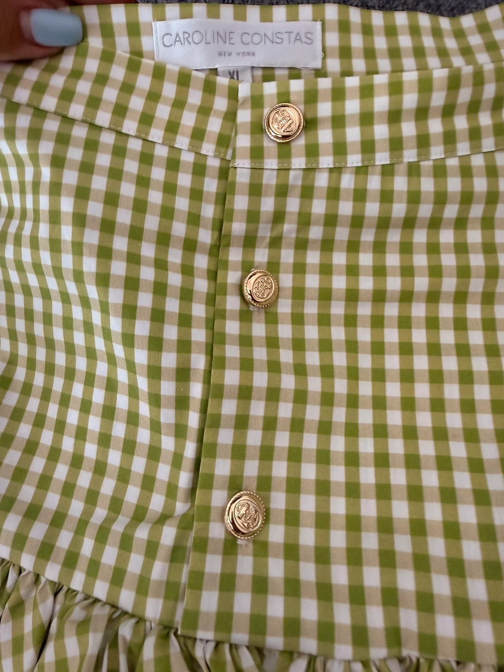 Caroline Constas New York green cotton skirt - view 4