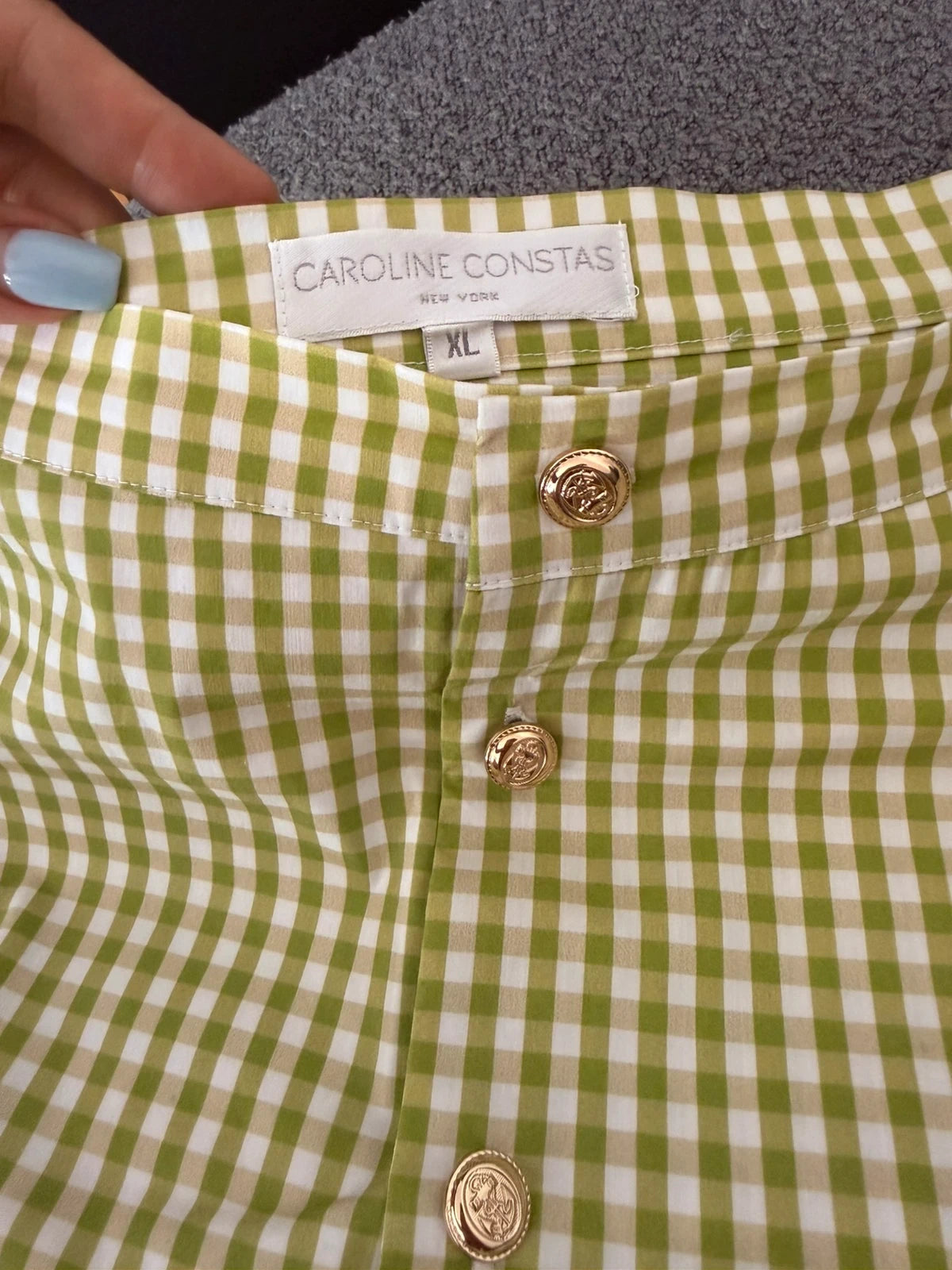 Caroline Constas New York green cotton skirt - view 3