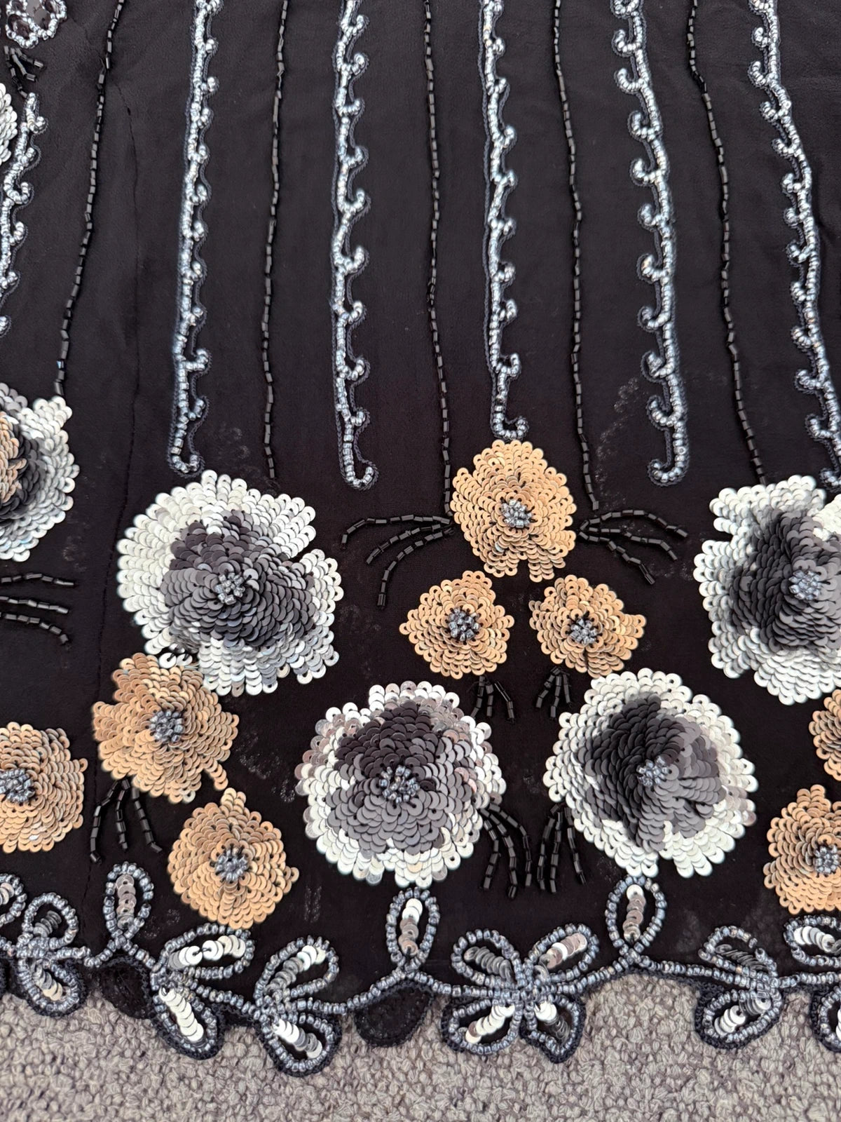 Gerard Darel silk top sequins embroidered - view 3