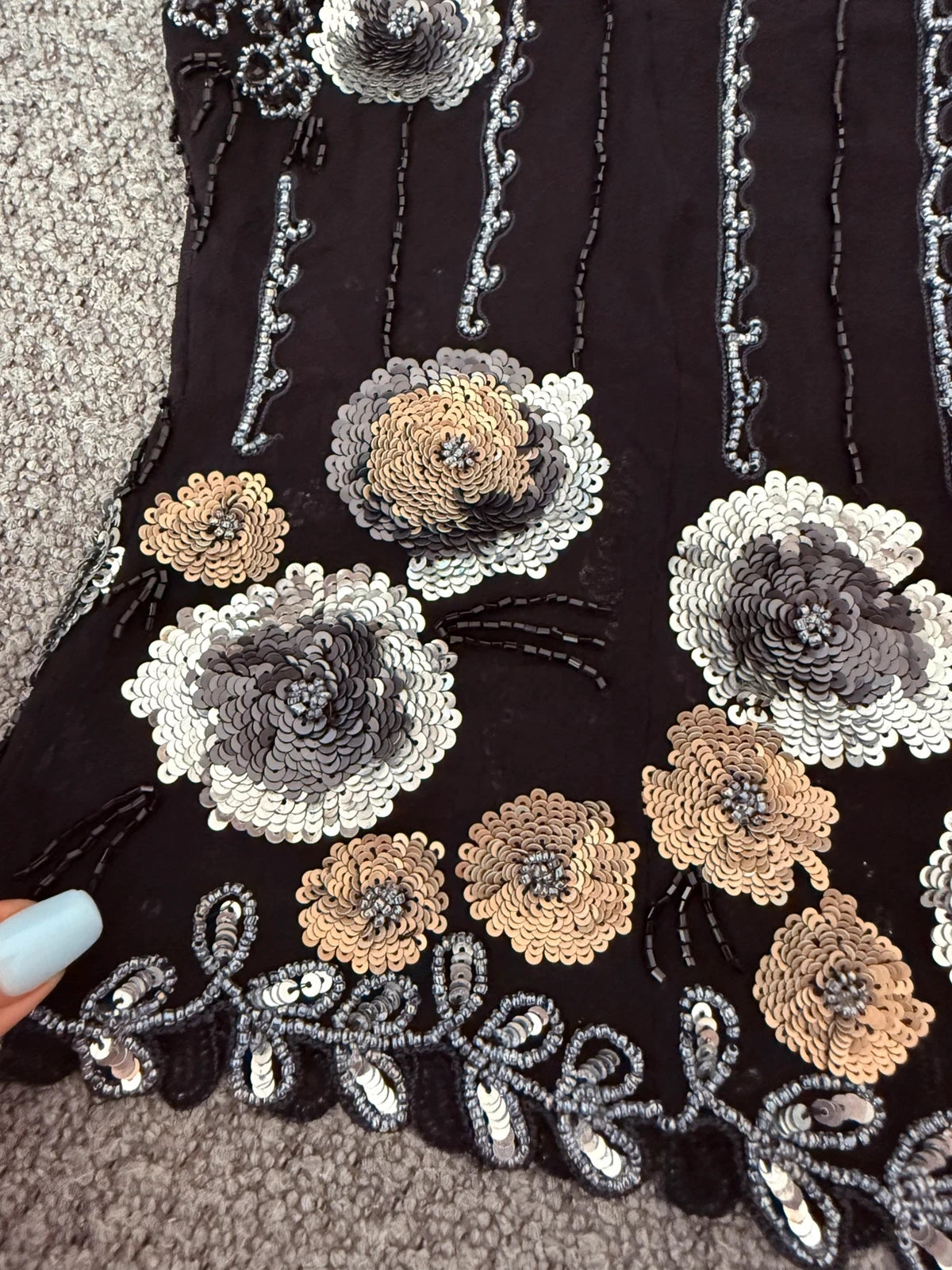 Gerard Darel silk top sequins embroidered - view 2