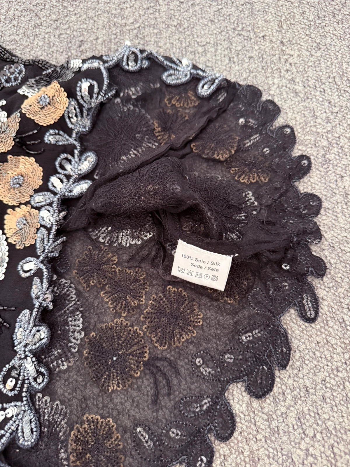 Gerard Darel silk top sequins embroidered - view 7