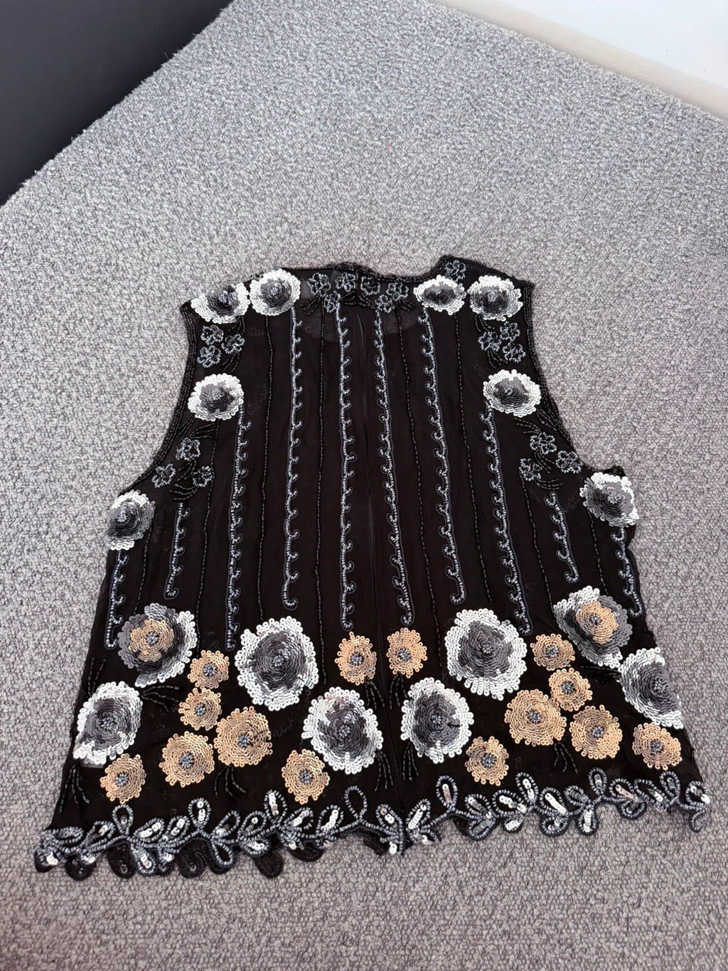 Gerard Darel silk top sequins embroidered - view 8