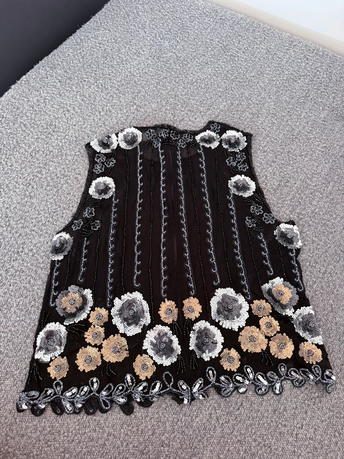 Gerard Darel silk top sequins embroidered - view 8