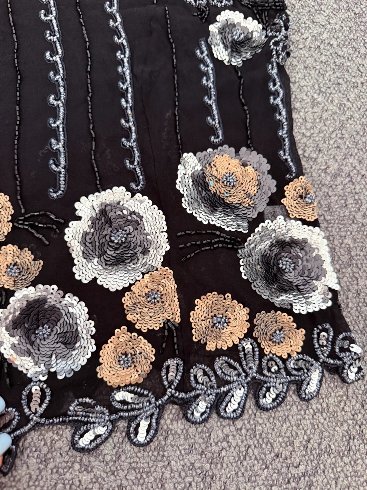 Gerard Darel silk top sequins embroidered - view 5