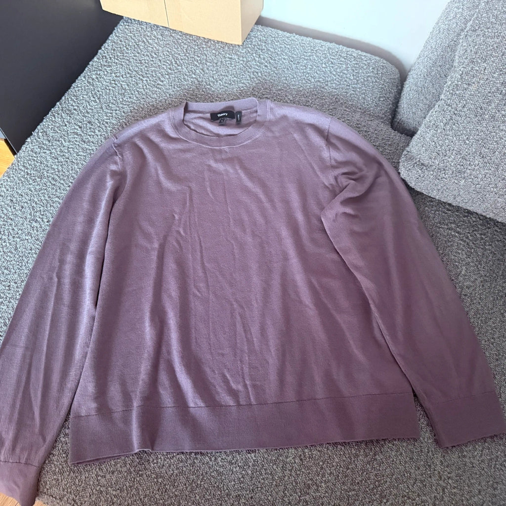 Theory new dusty lilac wool jumper