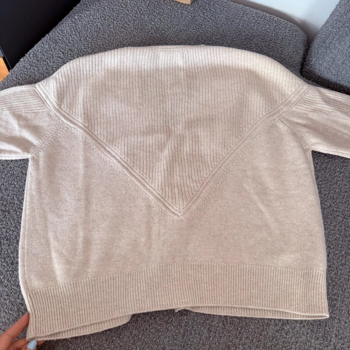 Hemisphere wool cashmere beige cardigan - view 11
