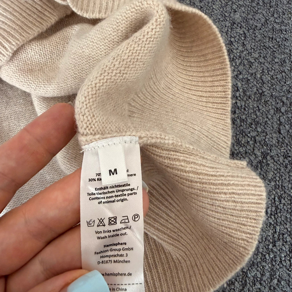 Hemisphere wool cashmere beige cardigan - view 9