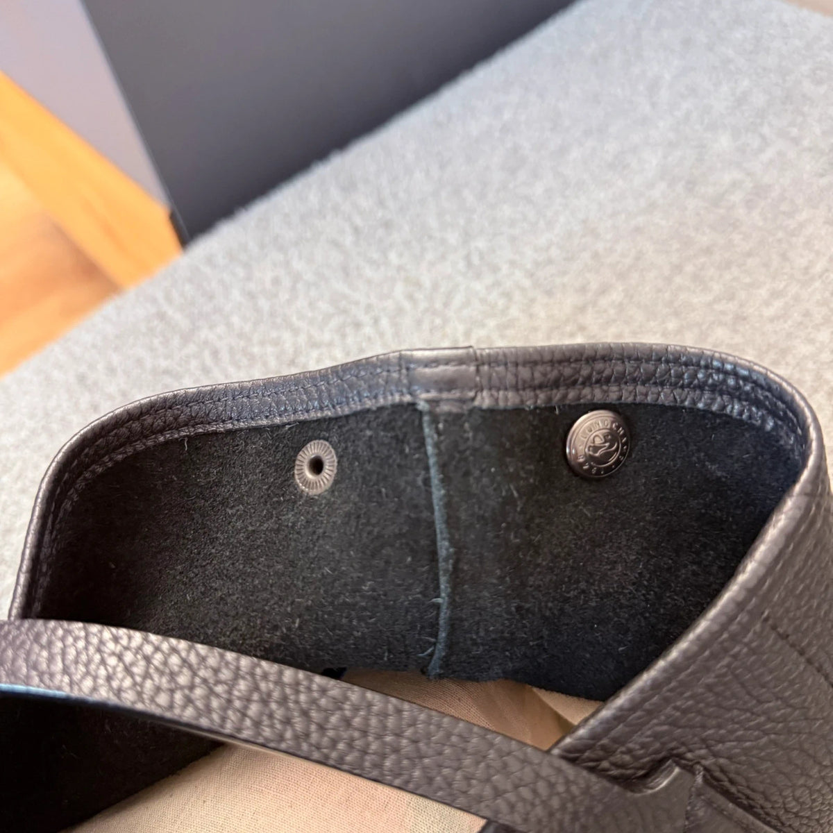 Longchamp roseau black soft leather hobo bag - view 9