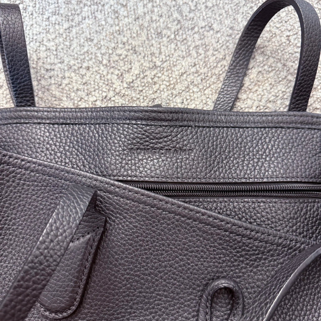 Longchamp roseau black soft leather hobo bag - view 12