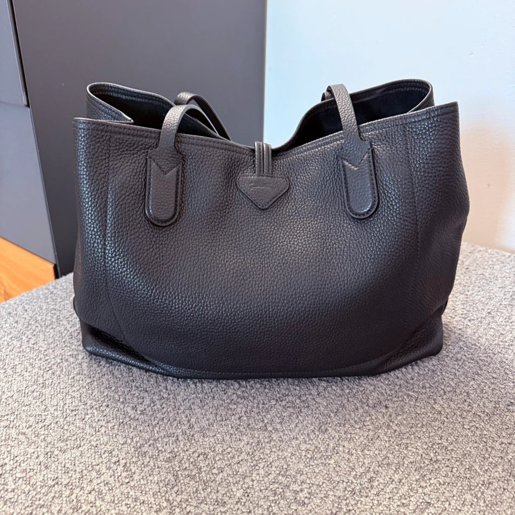 Longchamp roseau black soft leather hobo bag - view 5