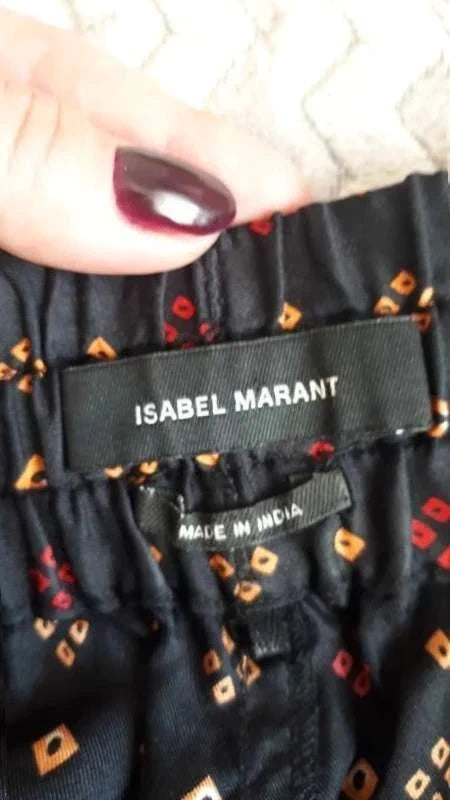 Isabel Marant black silk trousers - view 3