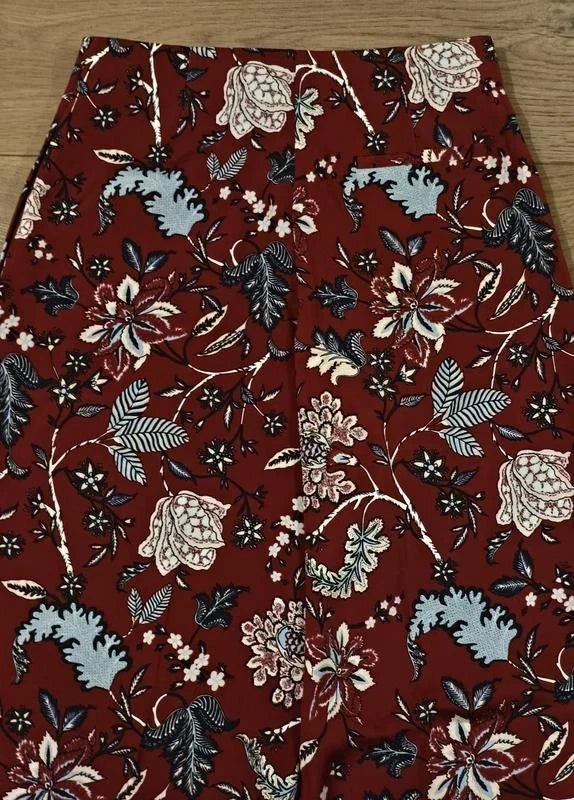 Diane von Furstenberg burgundy viscose silk trousers - view 3