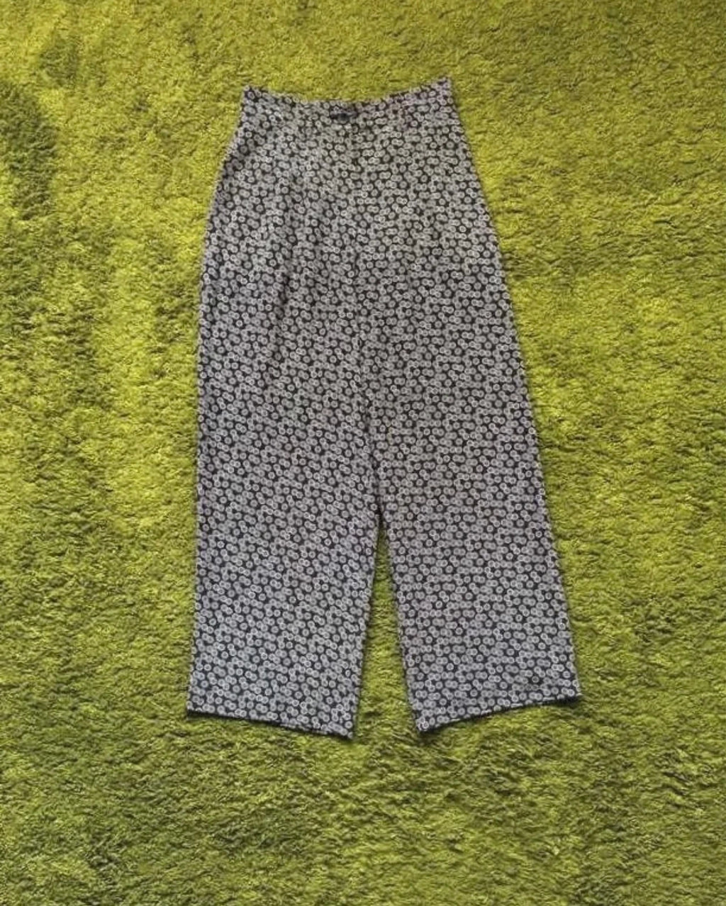 Jil Sander black silk trousers