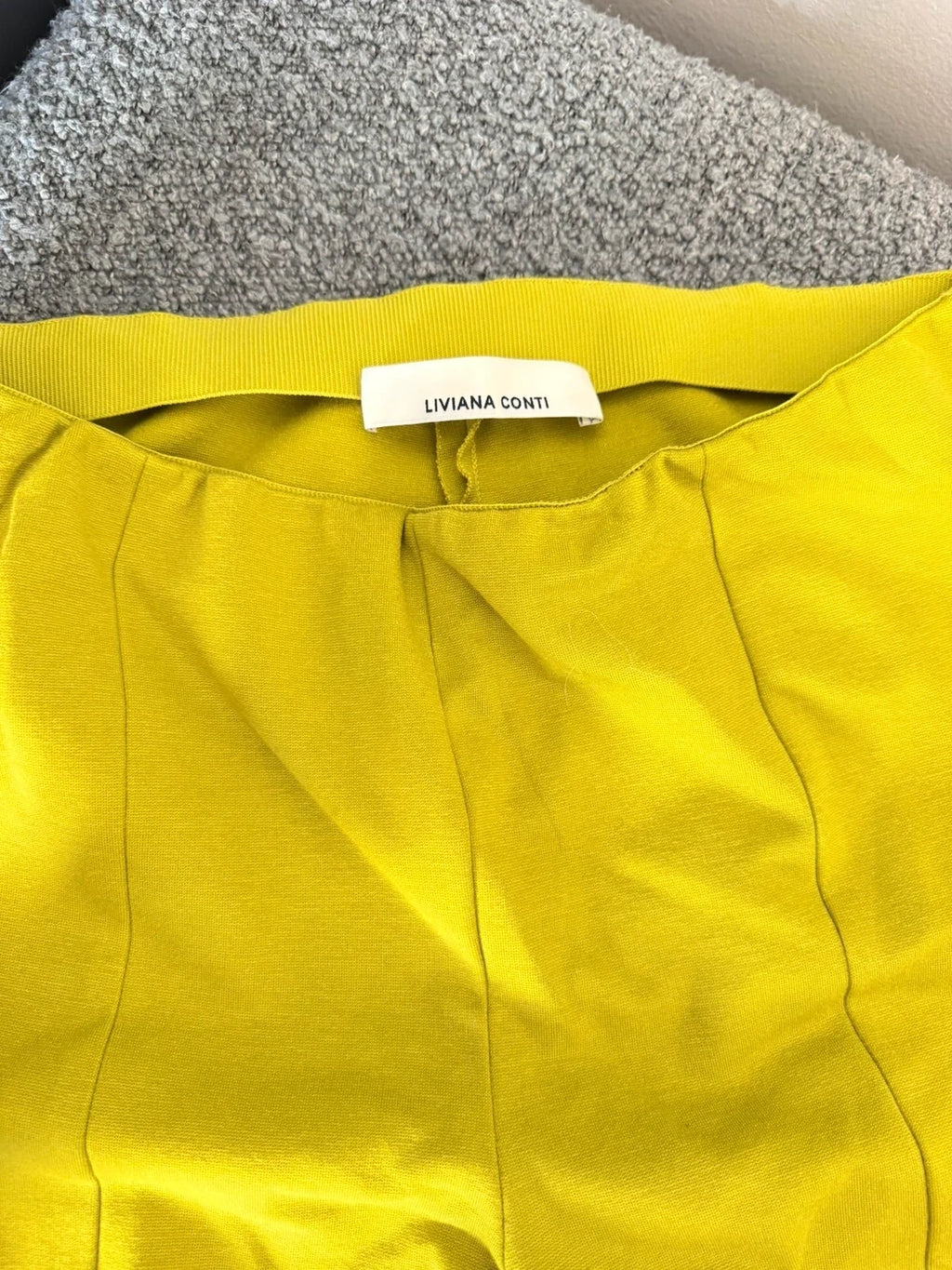 Liviana Conti yellow viscose trousers - view 2