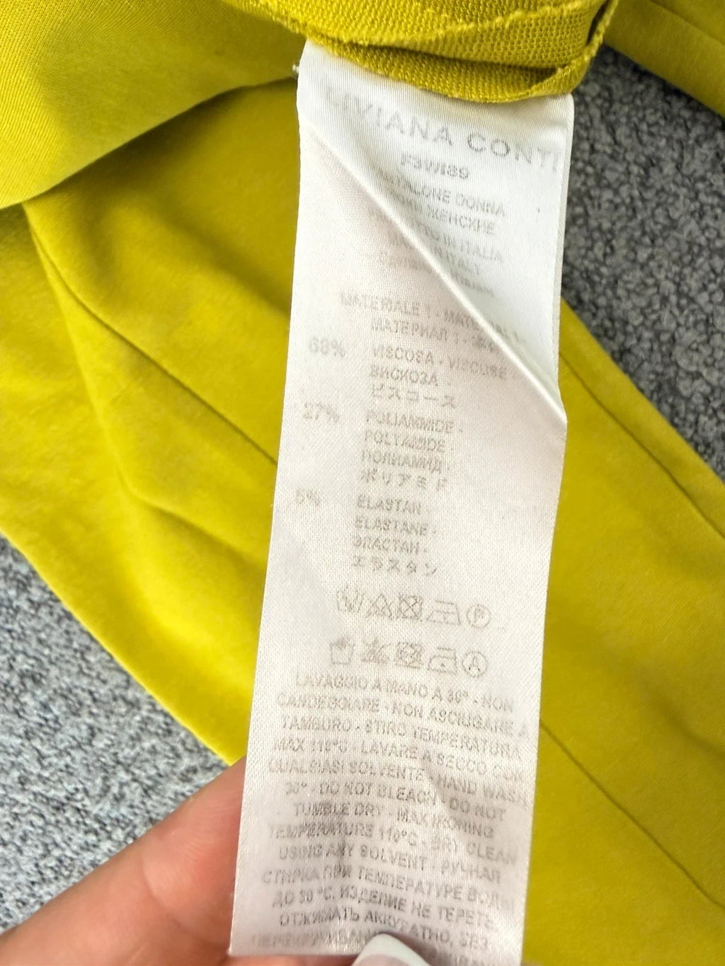 Liviana Conti yellow viscose trousers - view 3