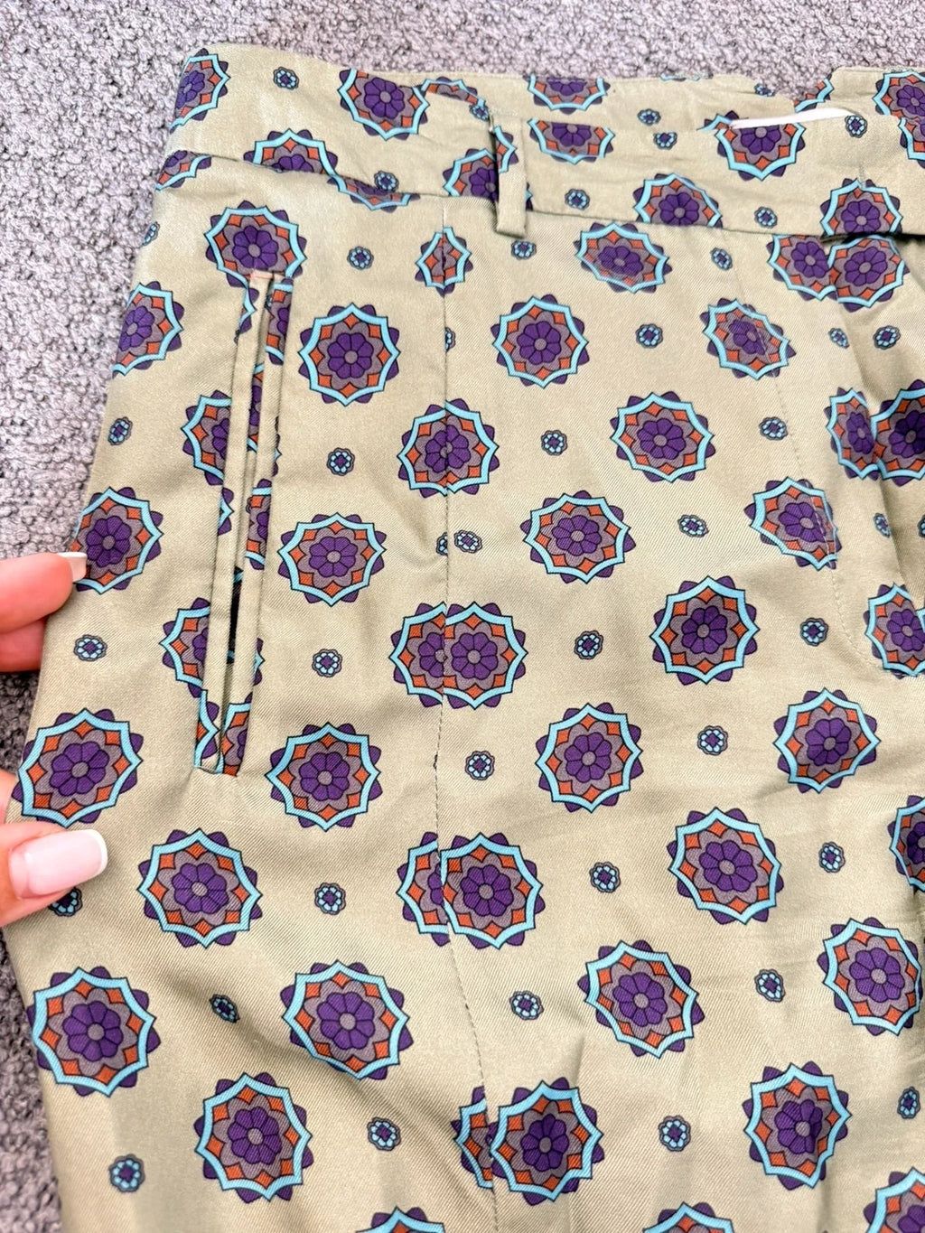 Alberto Biani green silk trousers - view 5
