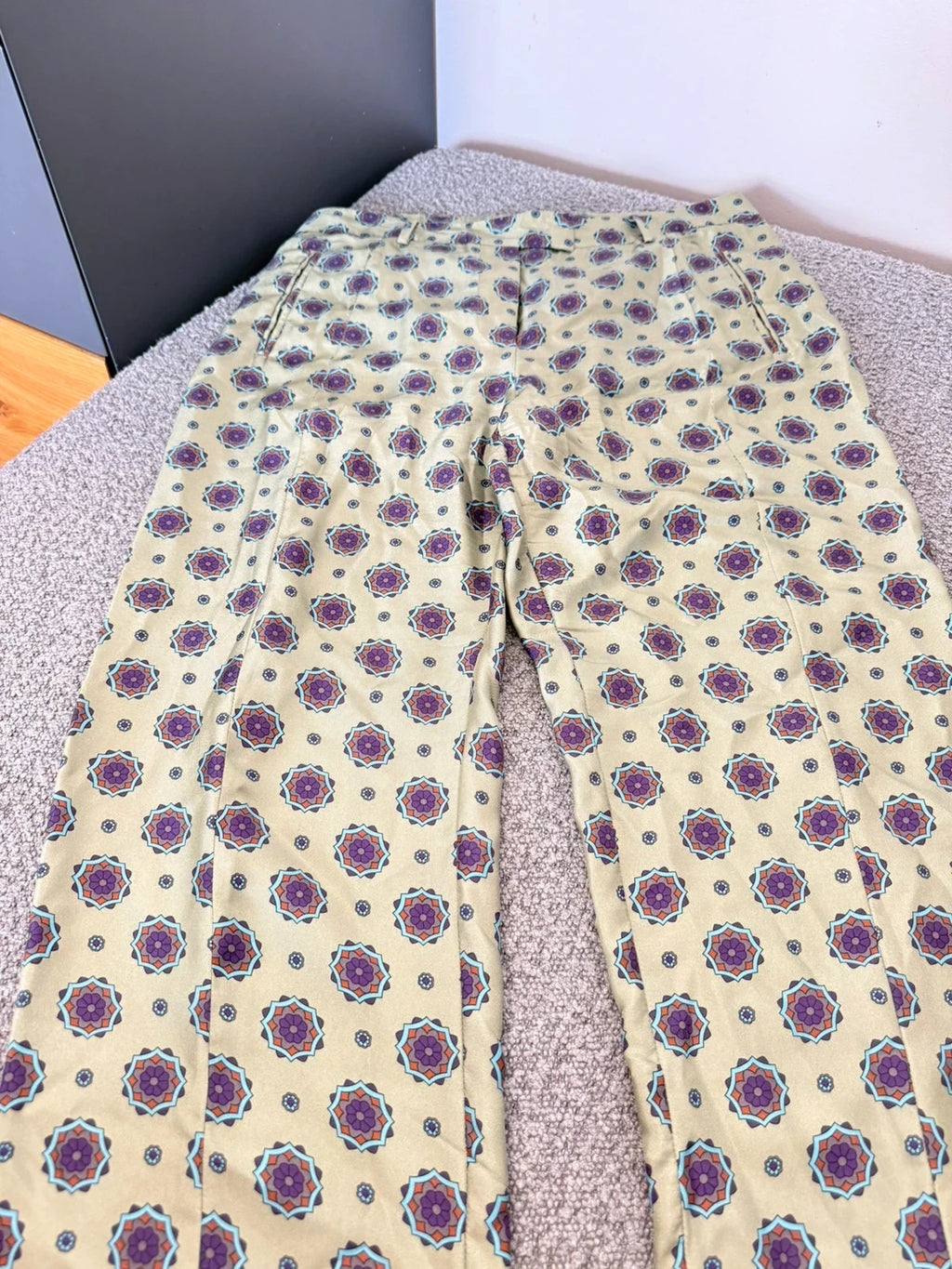 Alberto Biani green silk trousers - view 2