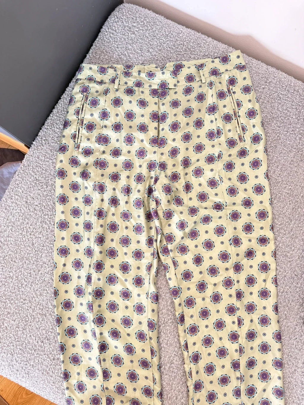 Alberto Biani green silk trousers - view 3