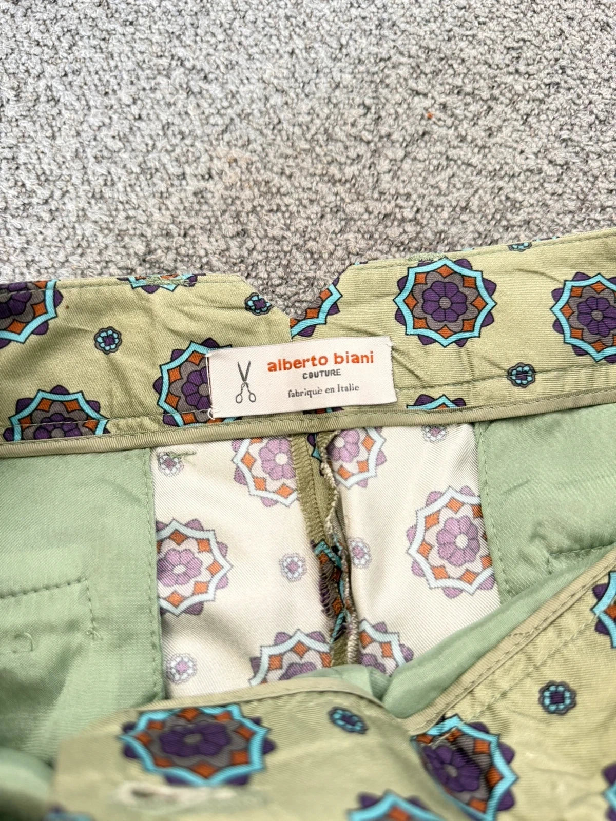 Alberto Biani green silk trousers - view 6