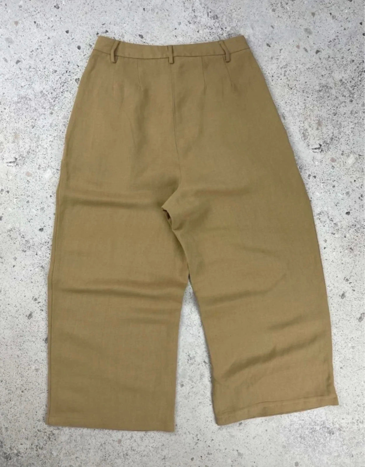 Roberto Collina mustard viscose linen wide-leg trousers - view 7