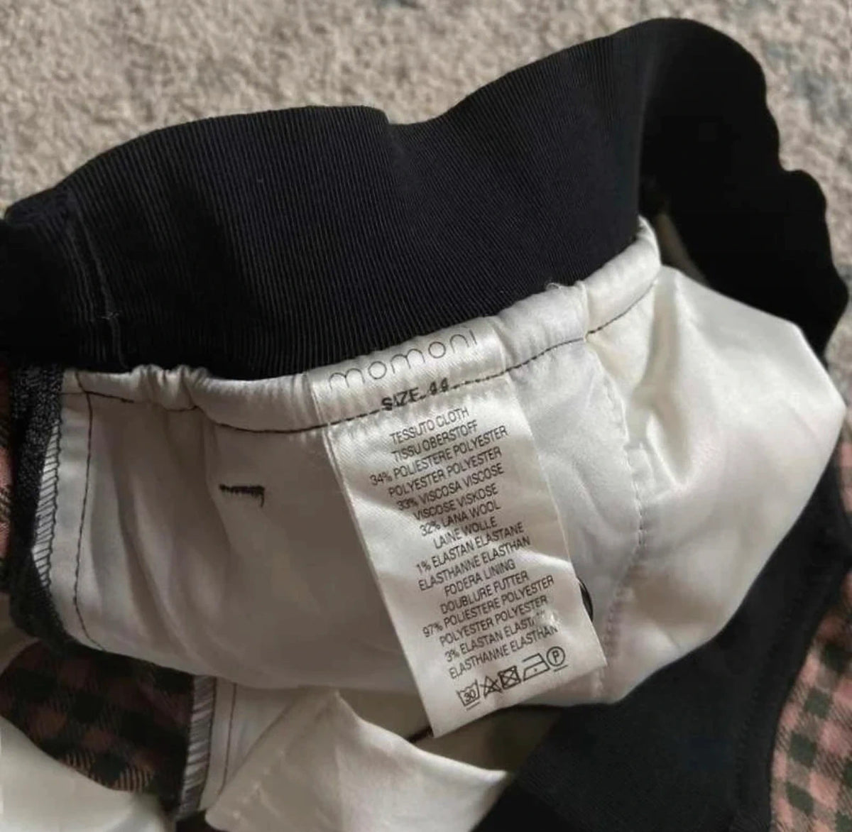 Momoni khaki viscose wool trousers - view 8