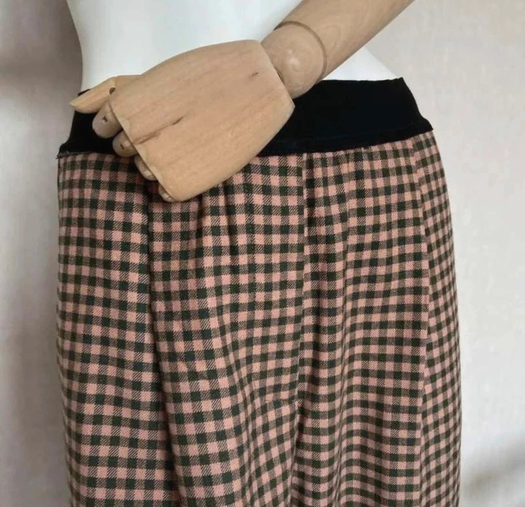 Momoni khaki viscose wool trousers - view 4