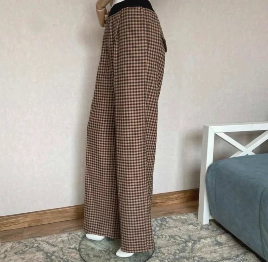 Momoni khaki viscose wool trousers - view 2