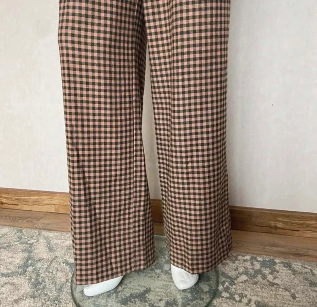 Momoni khaki viscose wool trousers - view 5