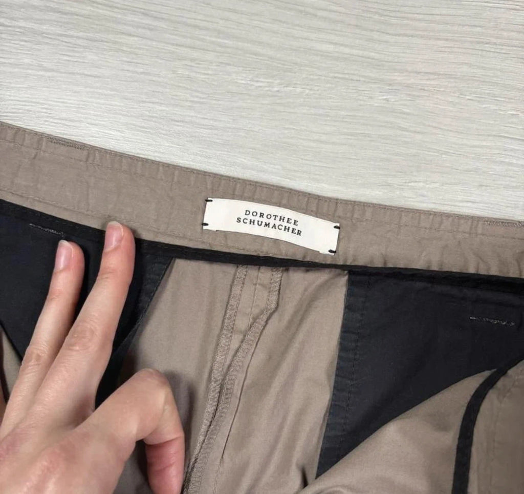 Dorothee Schumacher mocha cotton high-waisted trousers - view 4