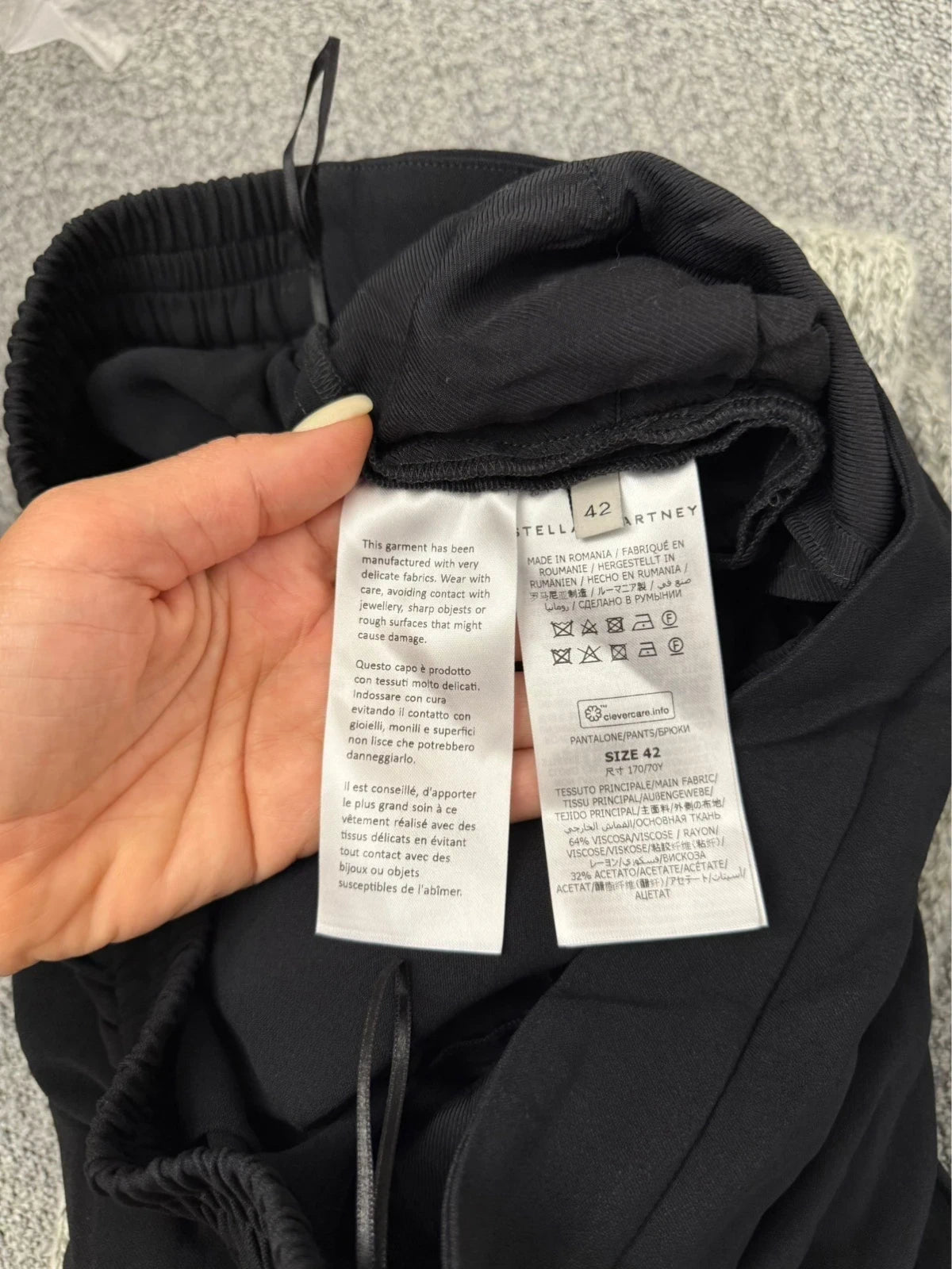 Stella McCartney black jersey trousers - view 4