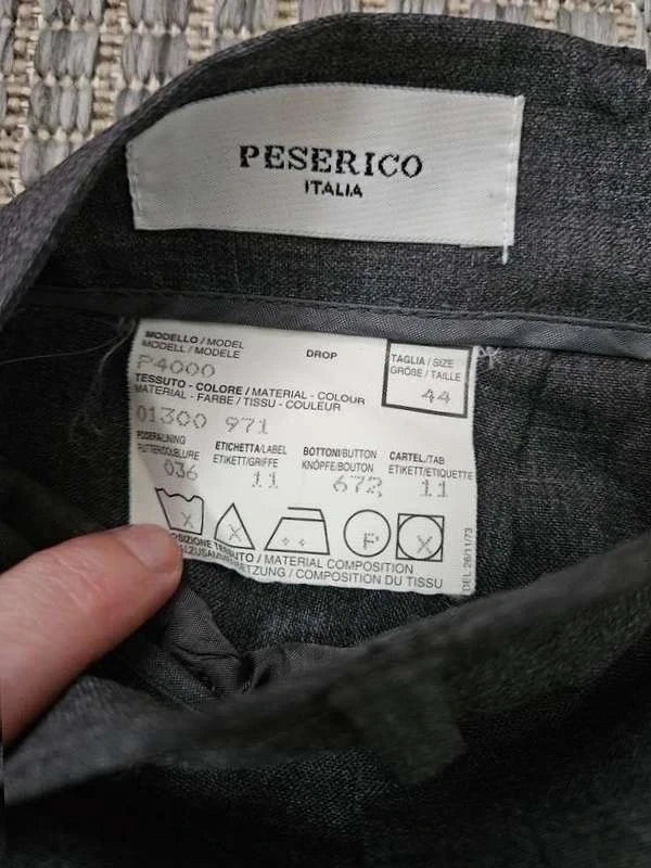 Peserico grey wool classic trousers - view 2