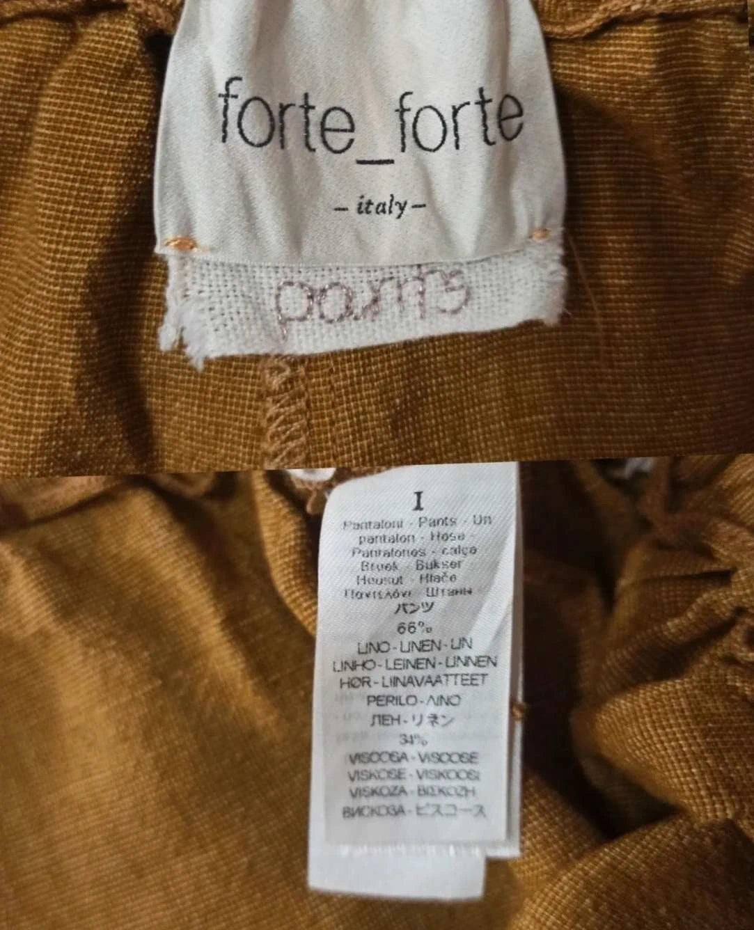 Forte Forte mustard linen viscose trousers - view 5