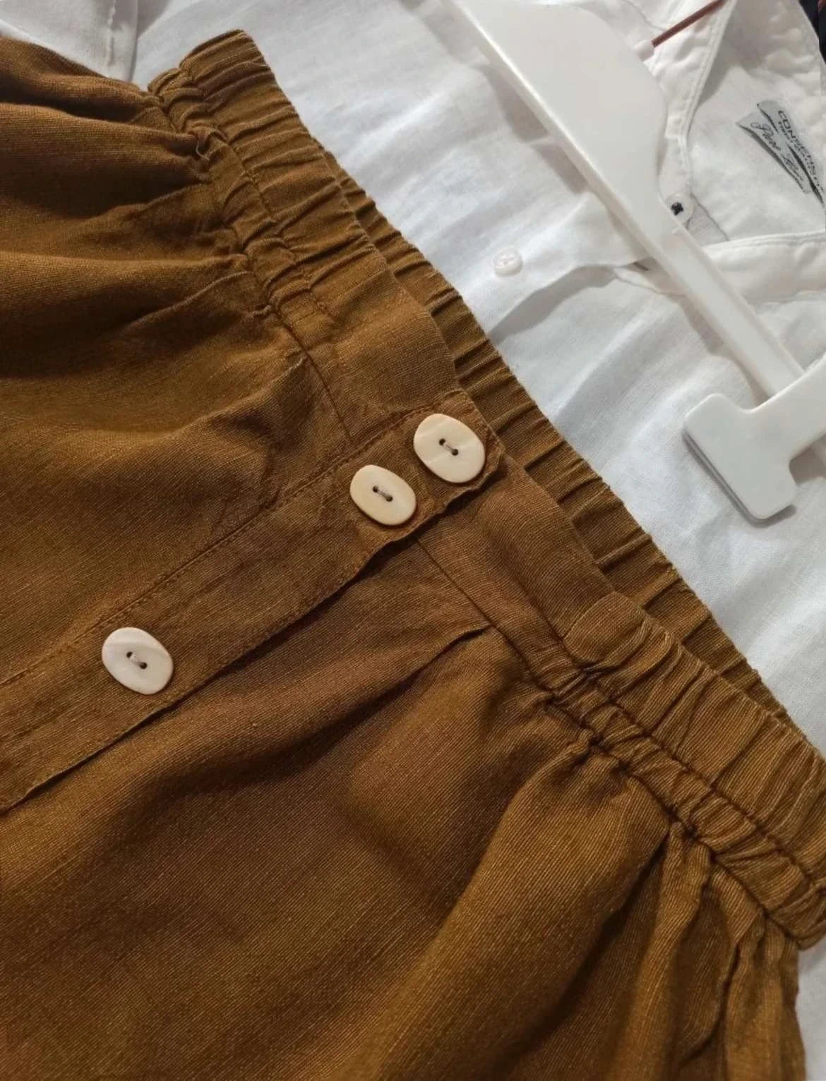 Forte Forte mustard linen viscose trousers - view 4
