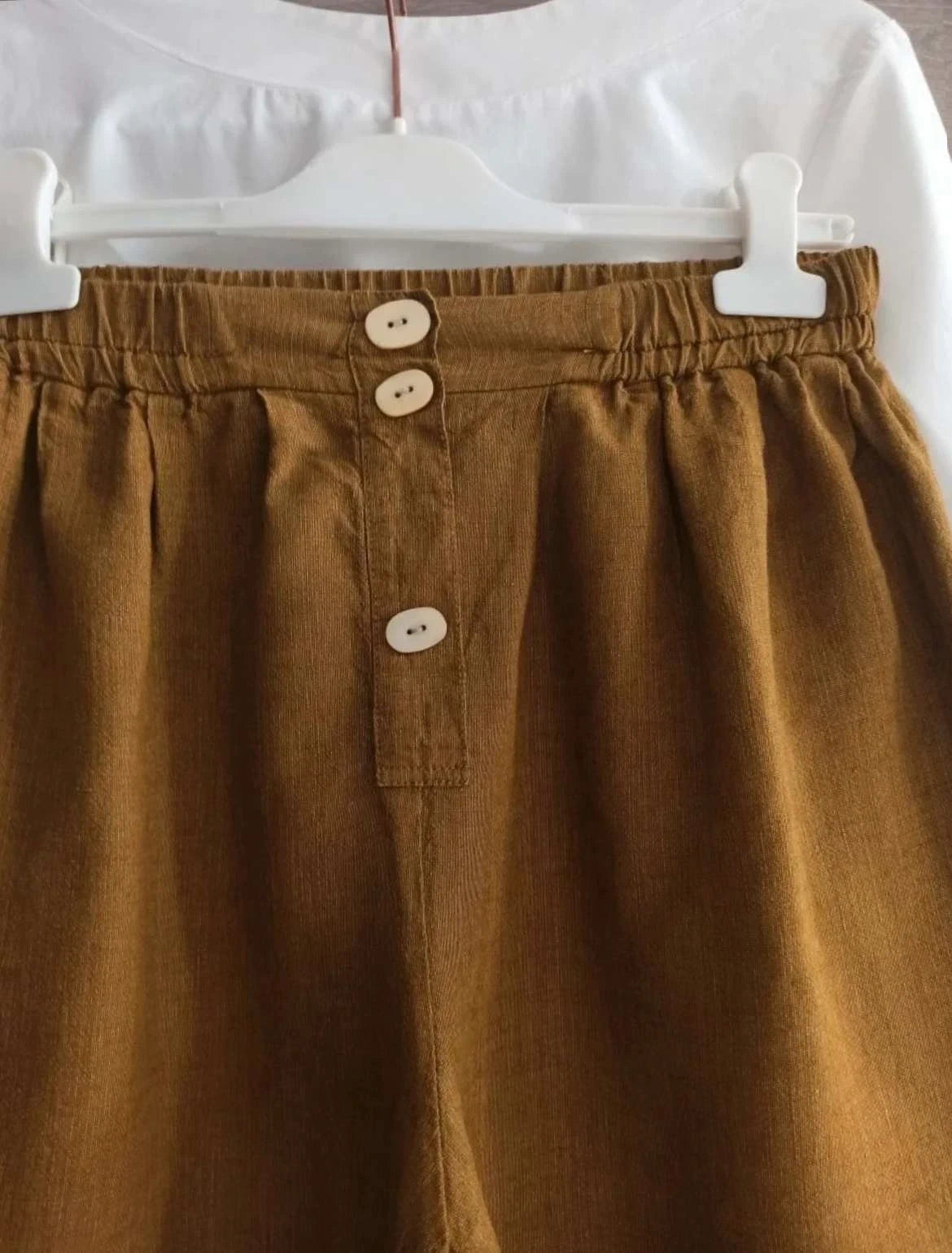 Forte Forte mustard linen viscose trousers - view 3