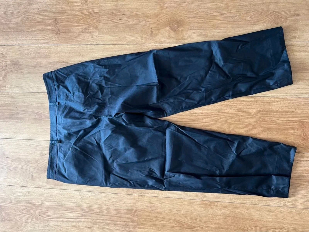 Jil Sander navy stretch cotton trousers - view 6