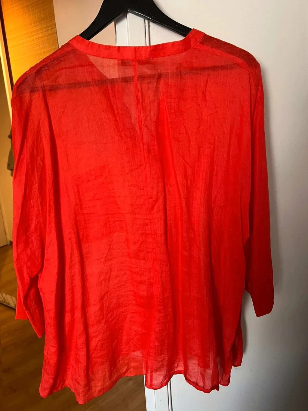 Gerard Darel red ramie silk blouse size XL - view 8