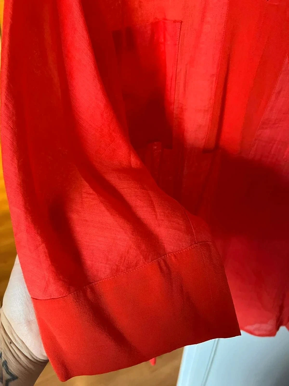 Gerard Darel red ramie silk blouse size XL - view 3