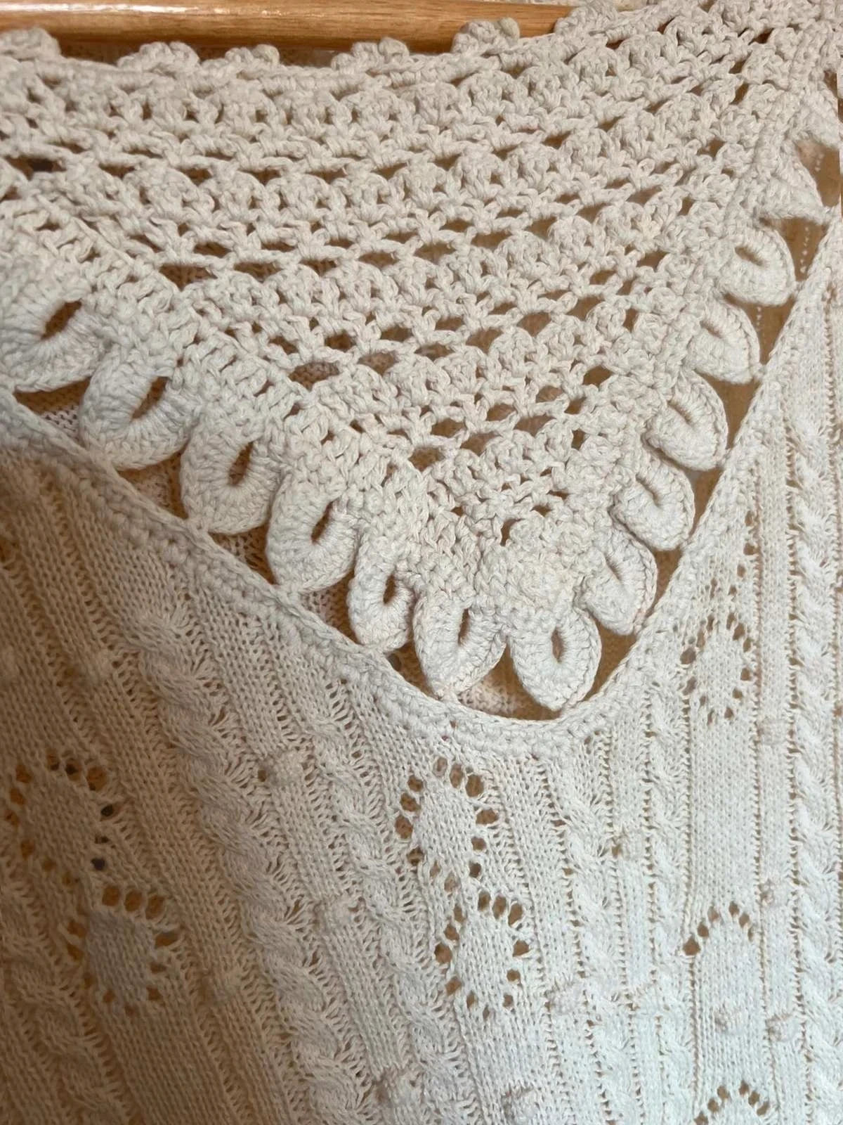 Sézane beige cotton V-neck jumper - view 5