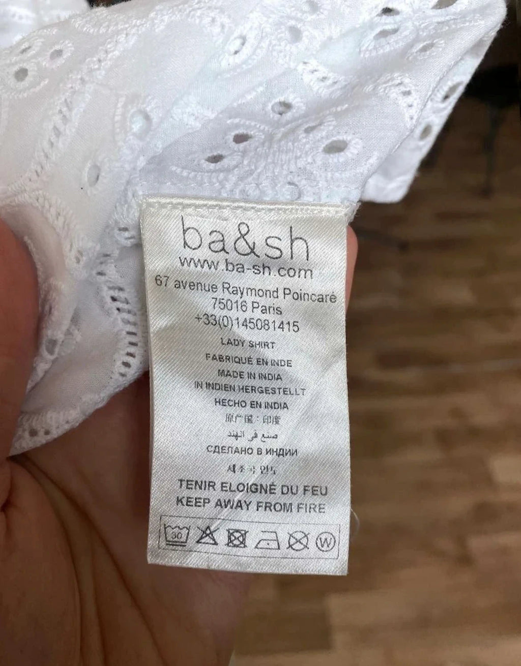 Ba&sh white short sleeve blouse - view 5
