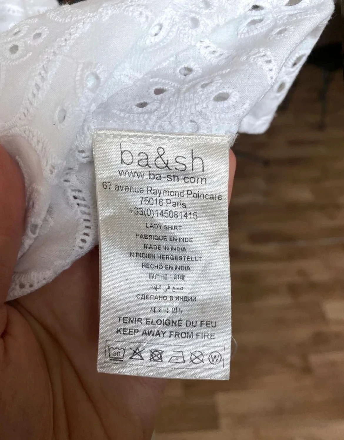 Ba&sh white short sleeve blouse - view 5