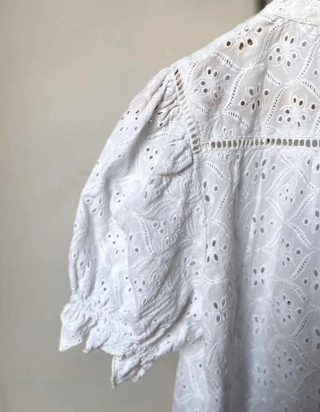 Ba&sh white short sleeve blouse - view 8