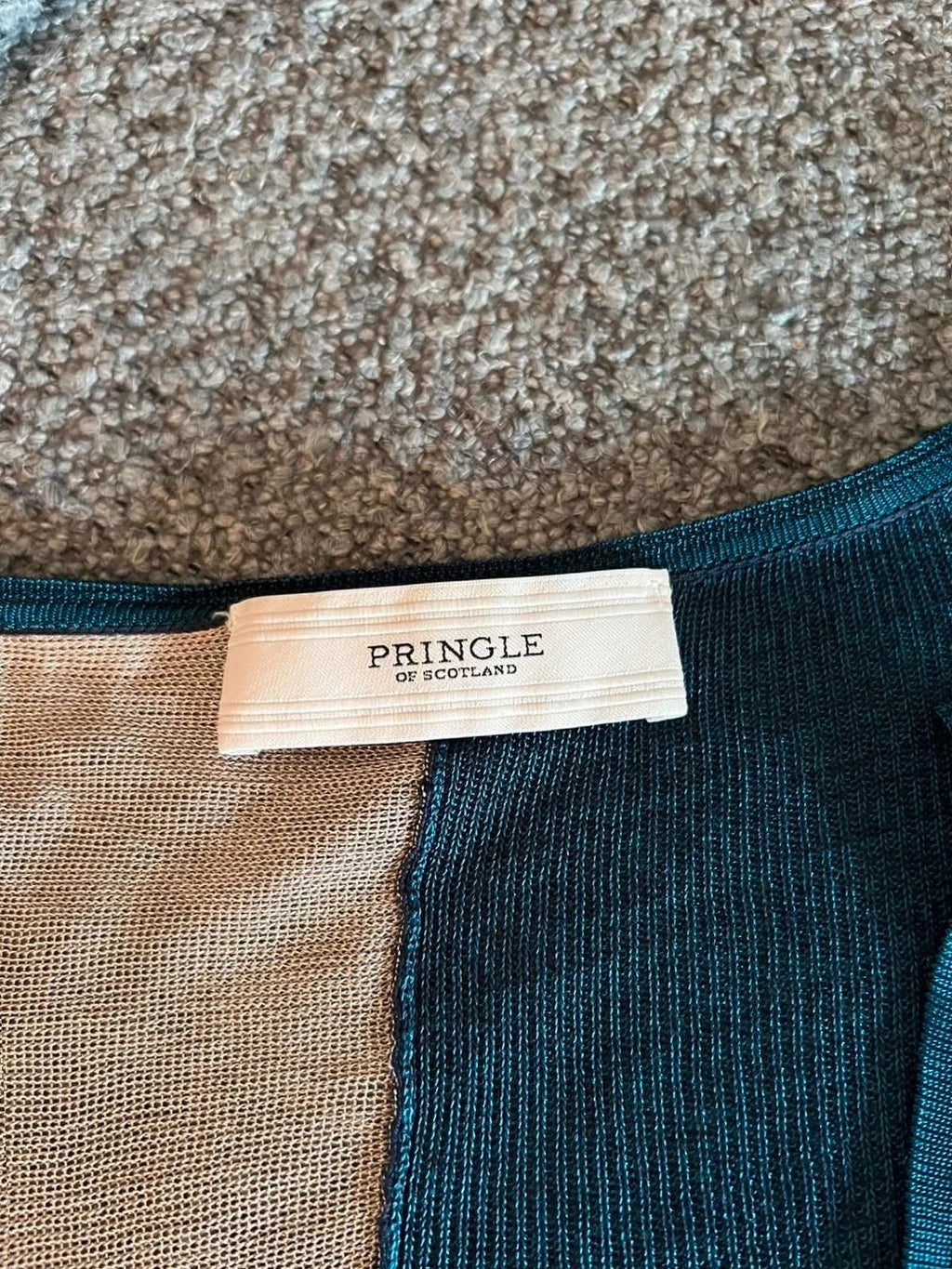 Pringle of Scotland beige viscose silk cardigan - view 2