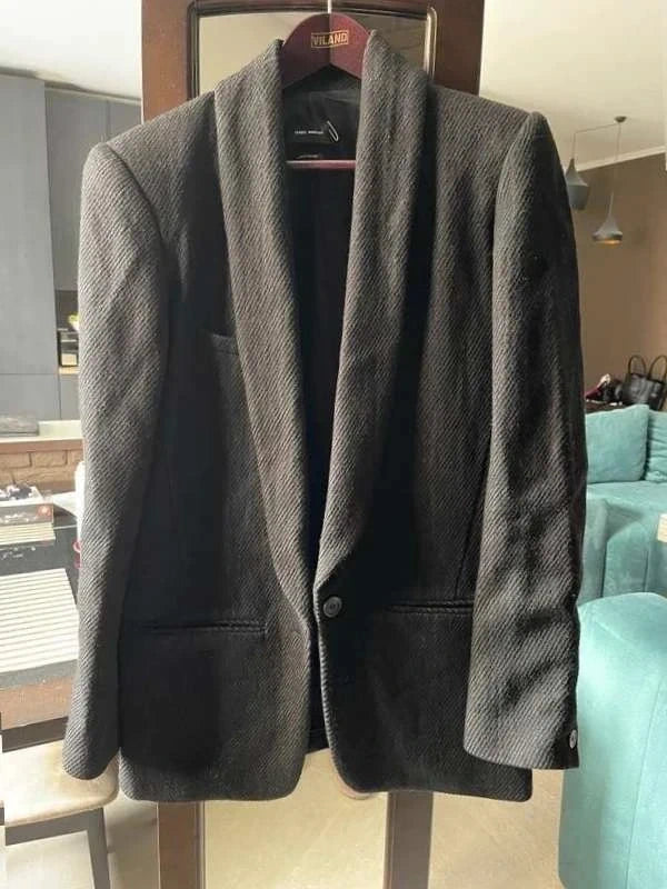 Isabel Marant black wool linen blazer