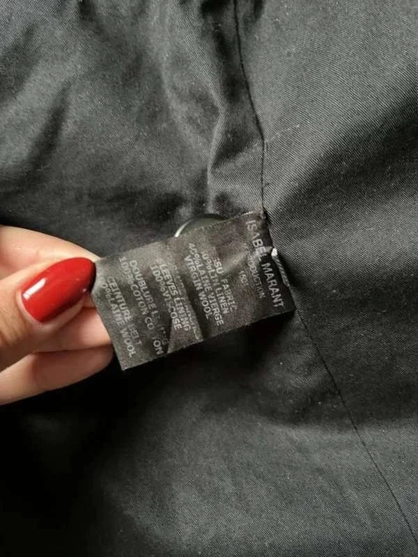 Isabel Marant black wool linen blazer - view 8